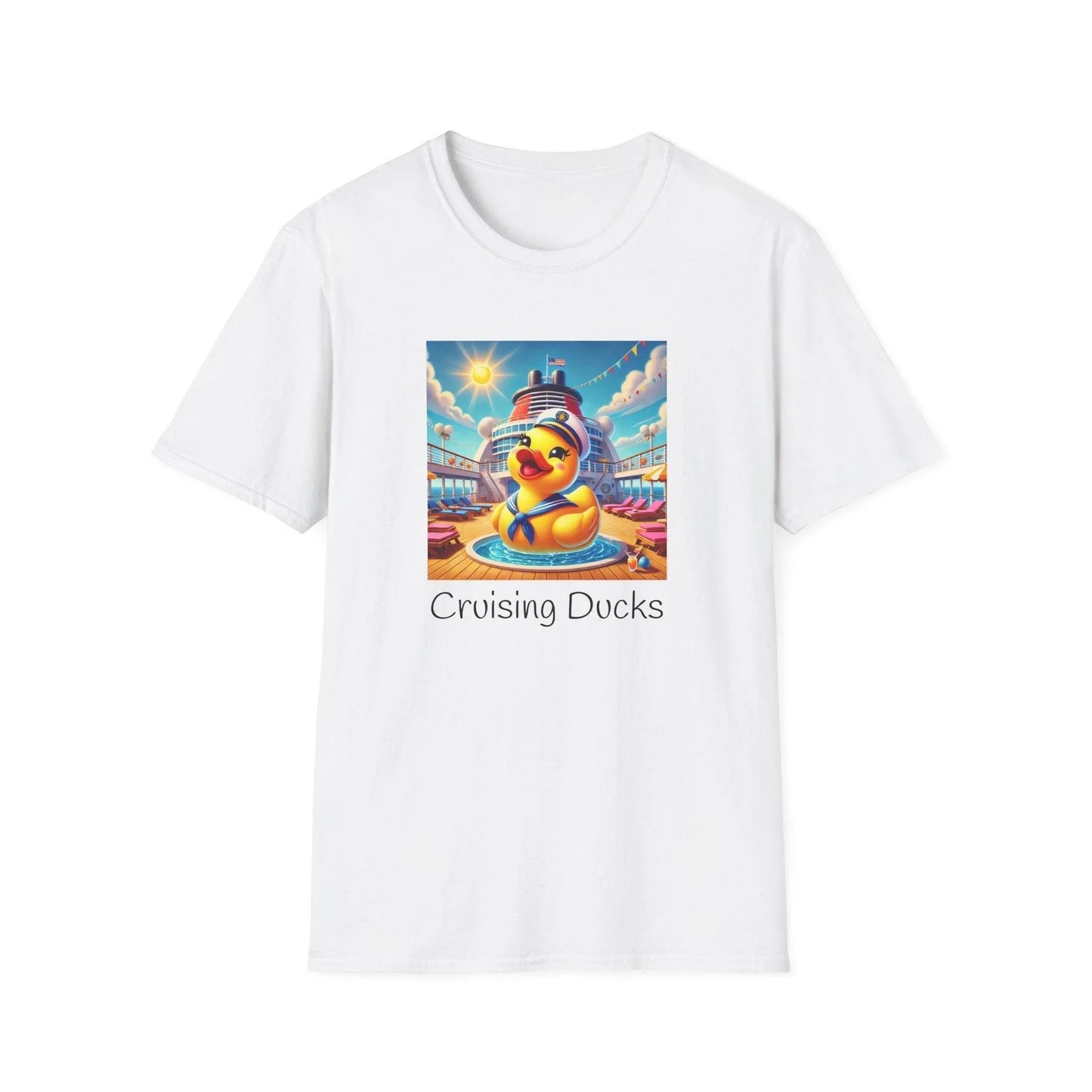 Duck on the Loose! Hilarious Cruise Ship Hide-and-Seek 🛳️ Unisex T-Shirt 🐤 - Whippie's