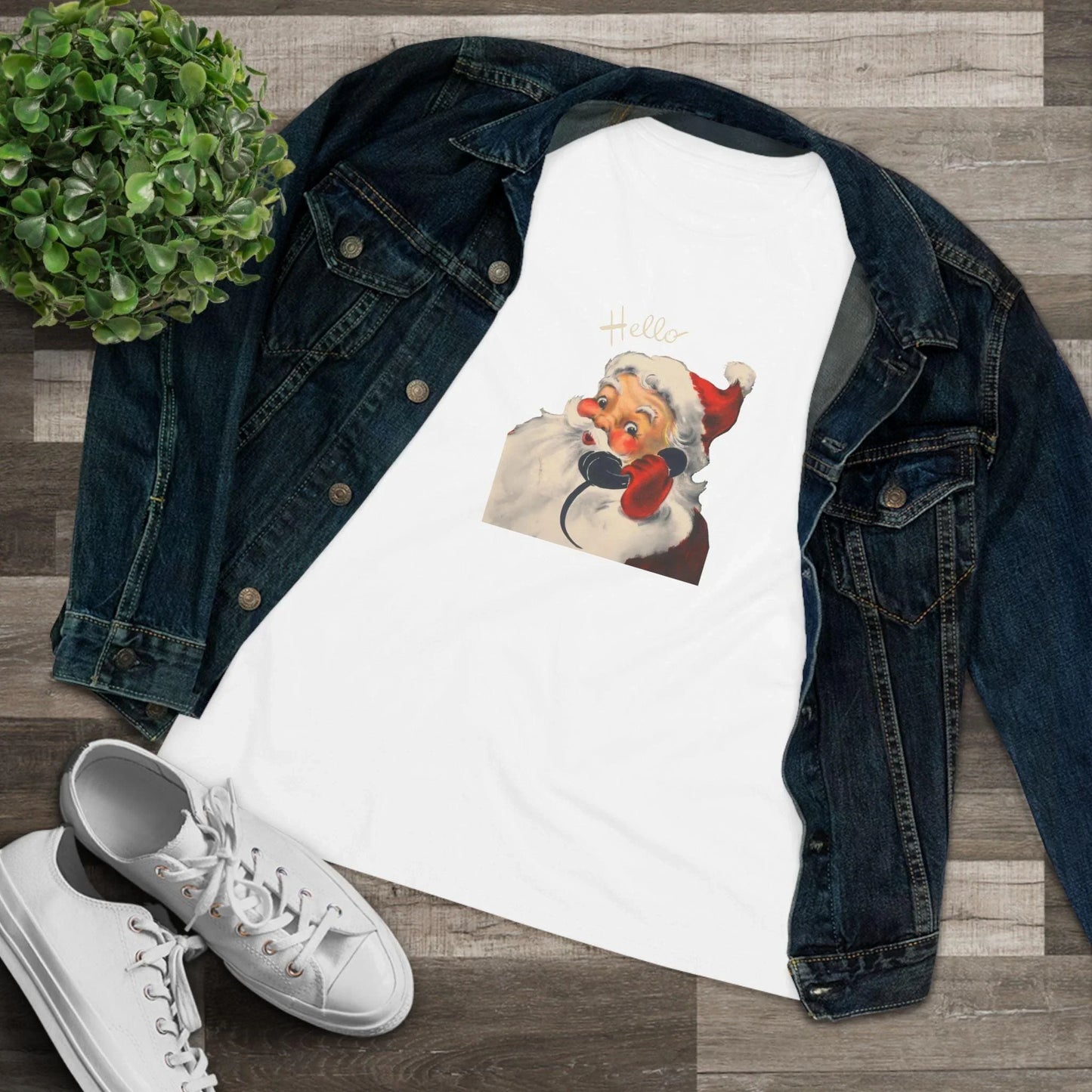 Santa's Calling to say Hello - Women's Tee - Whippie's