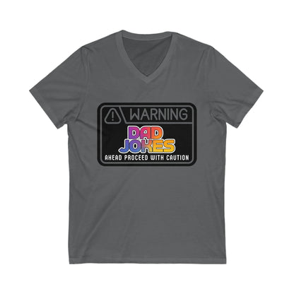 Warning: Dad Jokes Ahead - Proceed with Caution V-Neck Tee - Whippie's