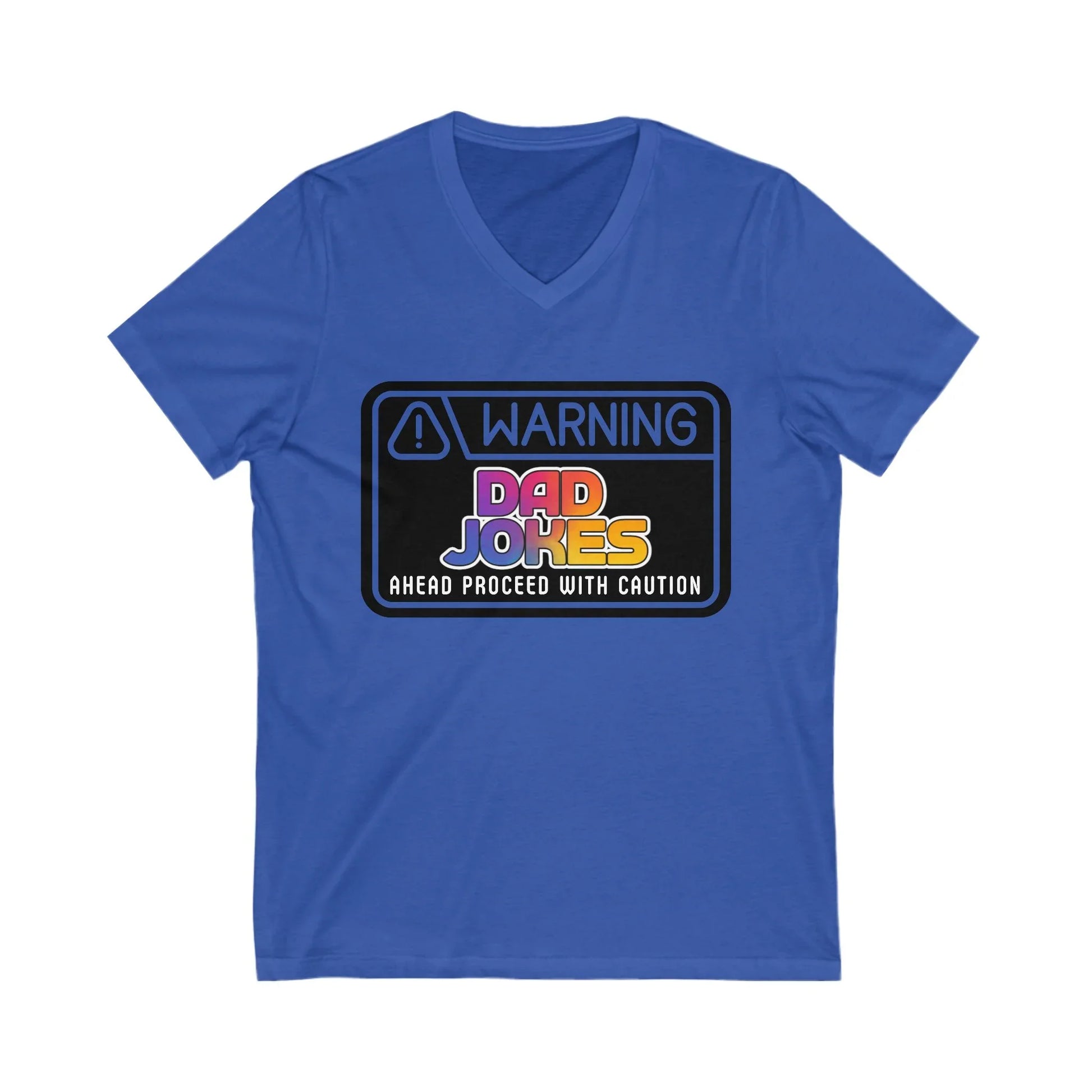 Warning: Dad Jokes Ahead - Proceed with Caution V-Neck Tee - Whippie's