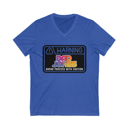 Warning: Dad Jokes Ahead - Proceed with Caution V-Neck Tee - Whippie's