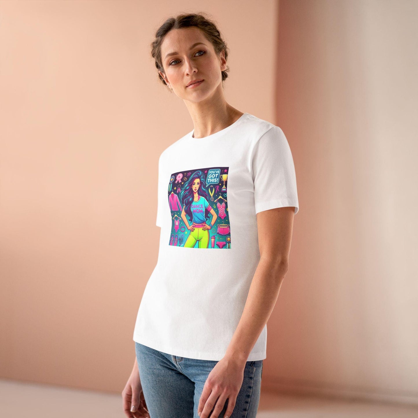 Dance Mom Magic (Black Hair) - A Colorful Celebration 🌈 - Women's Softstyle Tee - Whippie's