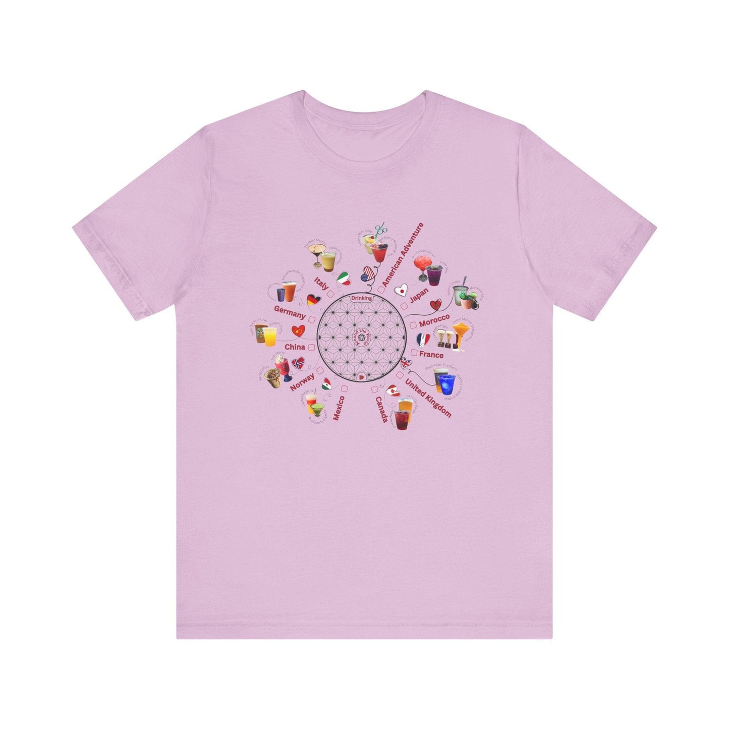 Drinking Around the World Check-Off Unisex Tee - Whippie's
