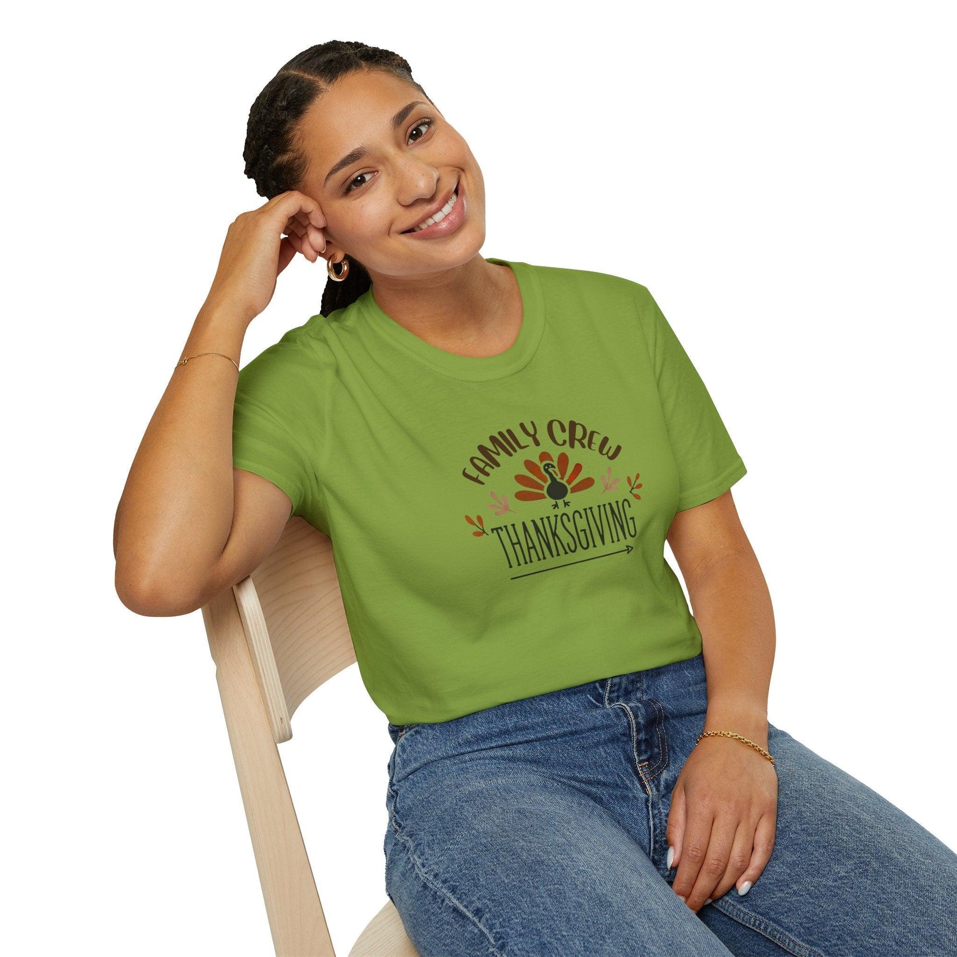 Thanksgiving Family Crew - Gobble 'Til You Wobble with Your Favorite Crew! 🦃🍁 Unisex T-Shirt - Whippie's