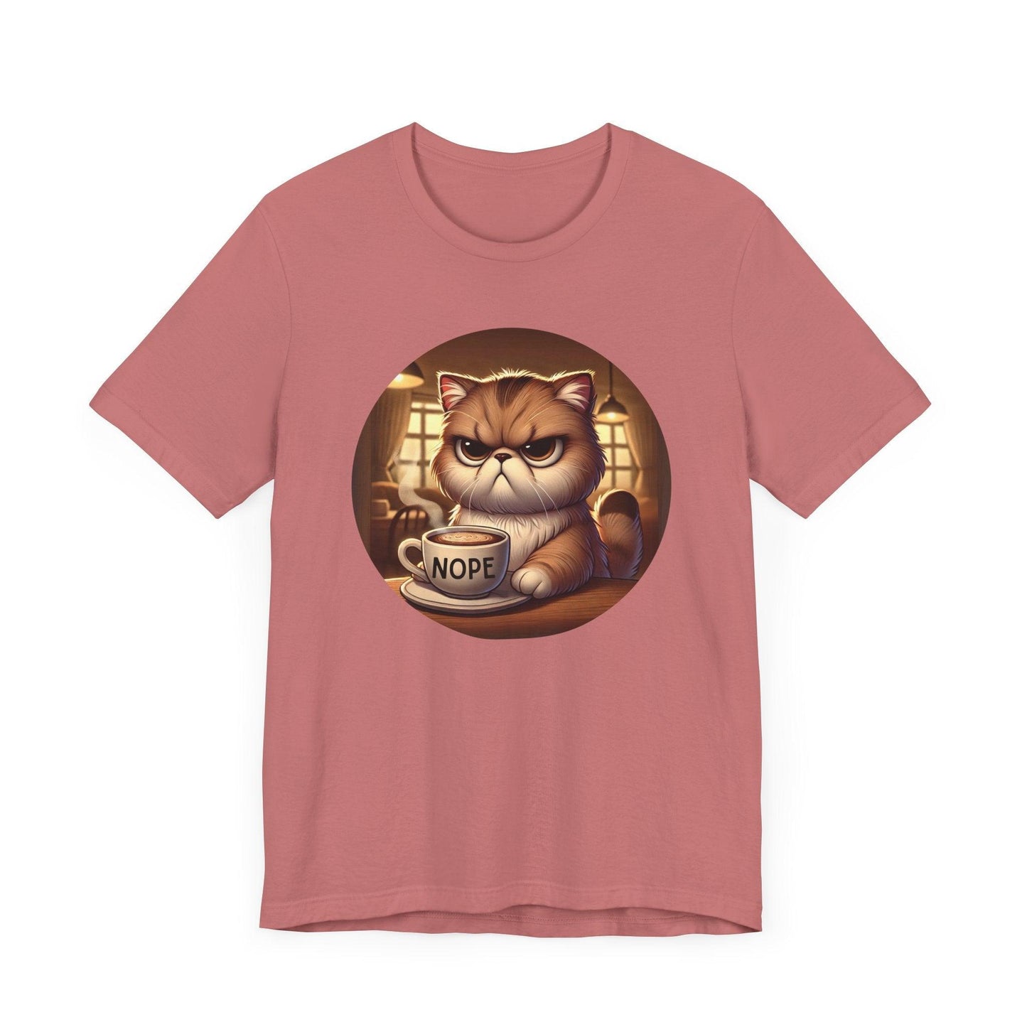 Grumpy Cat Cafe - Unisex Jersey Tee - 🐱☕ Nope, Not Today! ☕🐱 - Whippie's