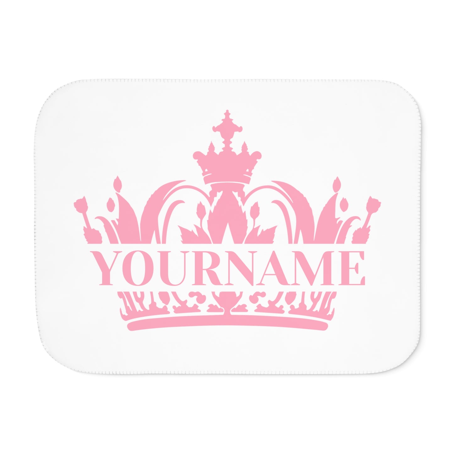 Crown Sherpa Blanket - Snuggle Up in Royal Comfort!  Personalizable