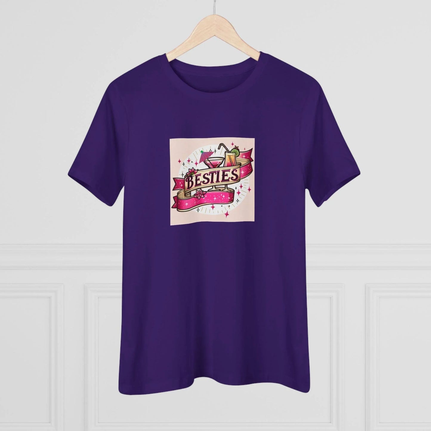 Besties - Two Pink Cocktails - Women's Softstyle Tee - Whippie's