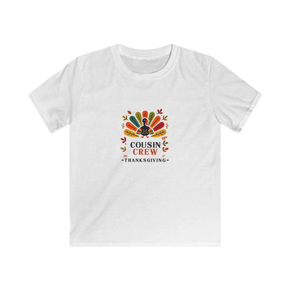 Cousin Crew Thanksgiving - Kids Softstyle Tee - Whippie's