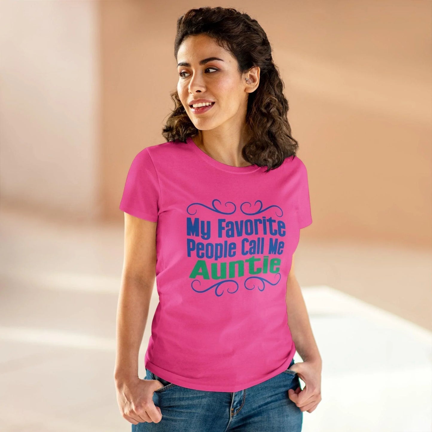 👩‍👧 My Favorite People Call Me AUNTIE 💖 Women's Tee ✨ The best aunties get promoted to favorite! - Whippie's