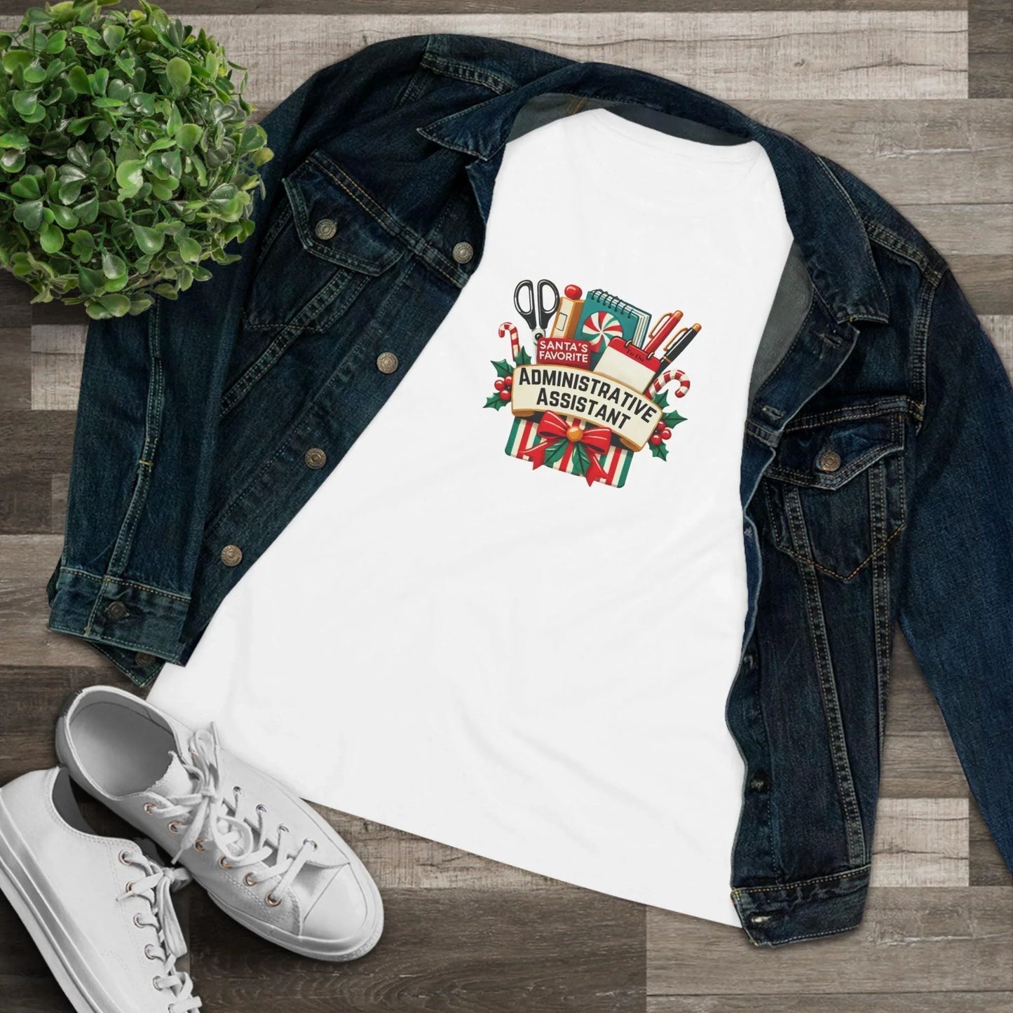 Santa's Favorite Administrative Assistant - Women's Softstyle Tee - Whippie's