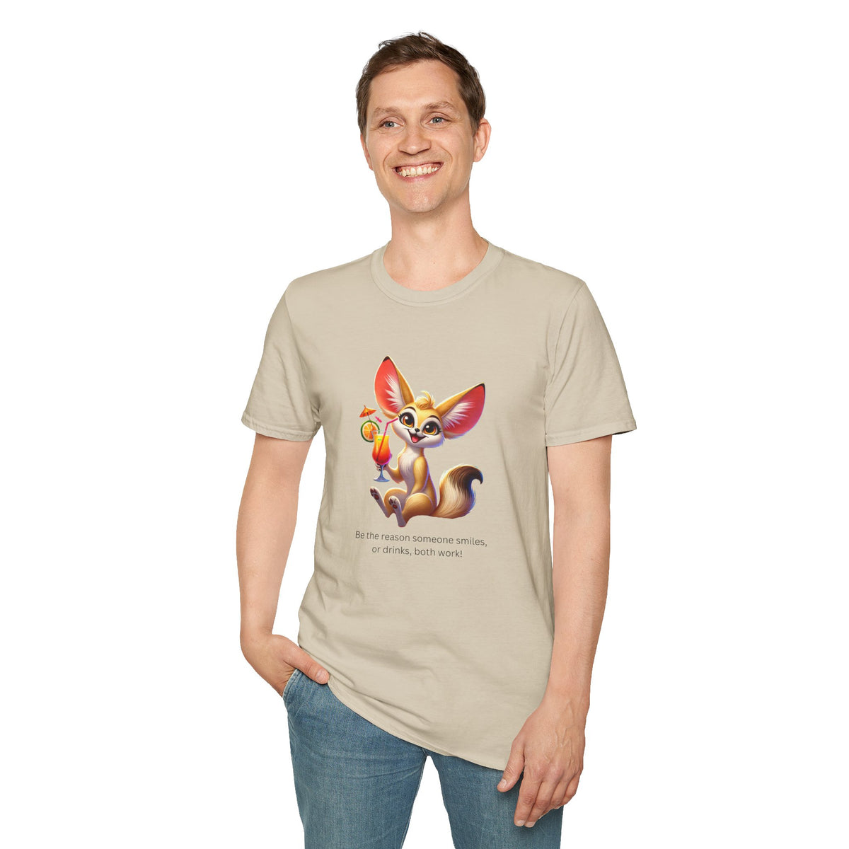 Fennec Fox Cocktail - Cheers to Good Times and Smiles! Unisex T-shirt