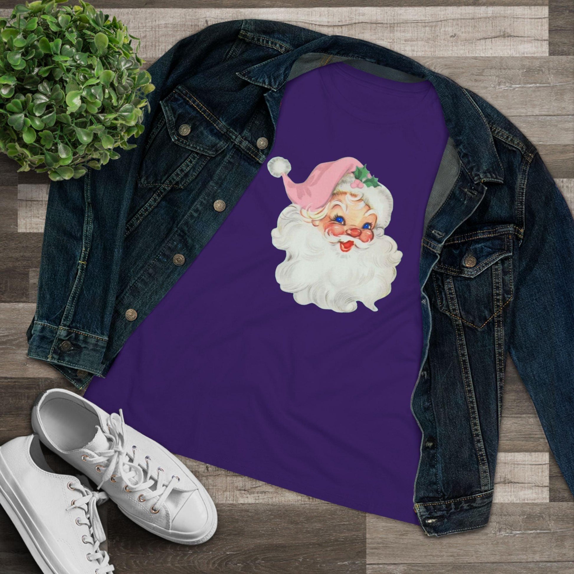 Blue-Eyed Santa Tee - Santa's Got the Blues (and We Love It!) 💙🎅 - Women's Softstyle Tee - Whippie's