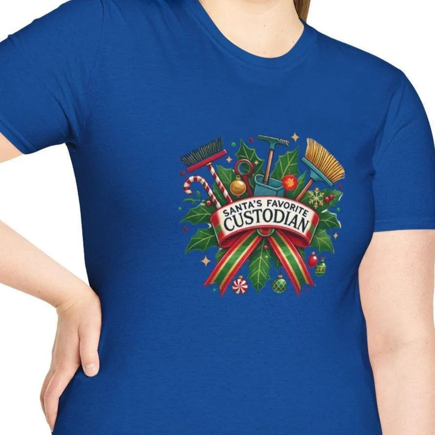 Santa's Favorite Custodian Unisex Tee 🧹🎅 - Whippie's