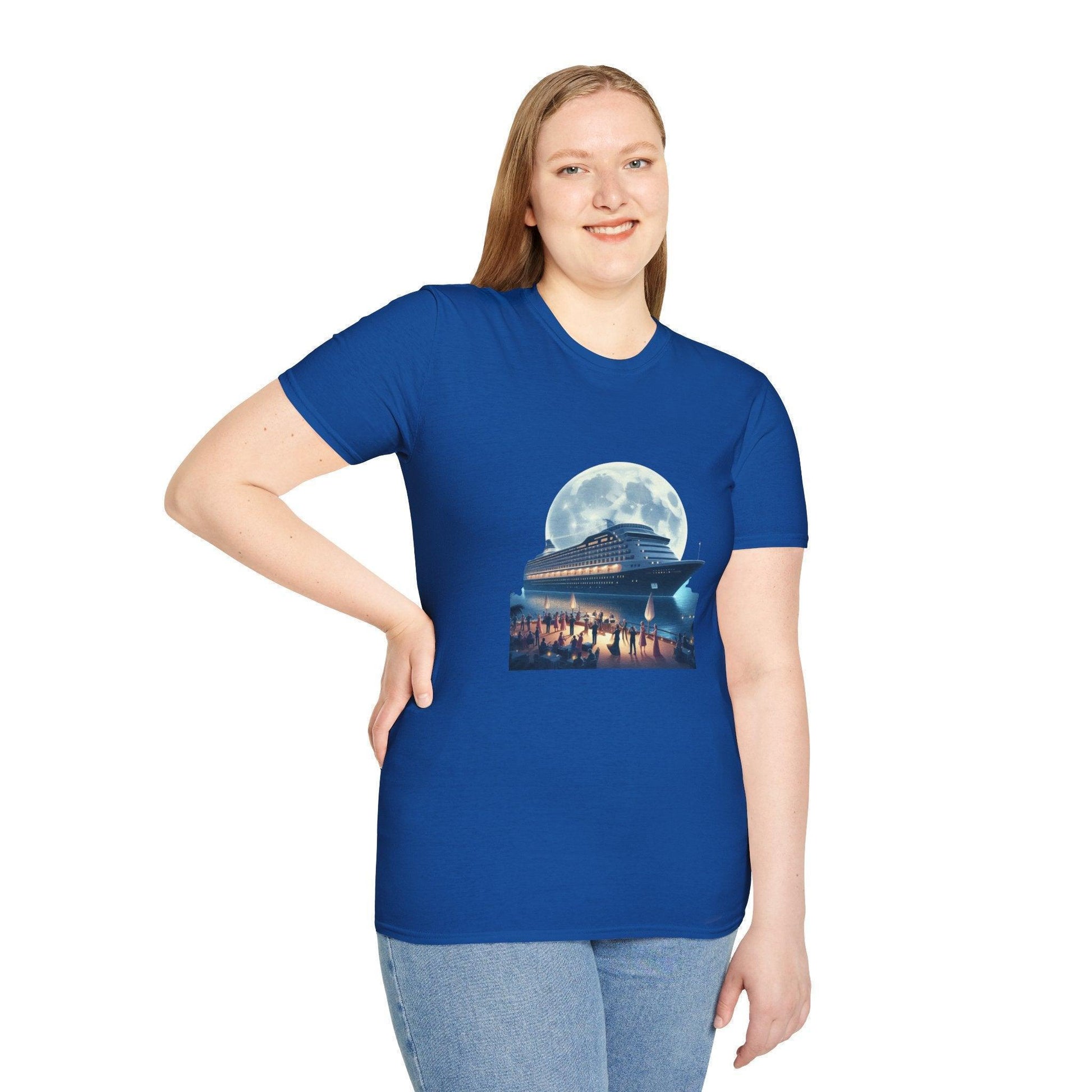 Moonlight Cruise Party 🛳️ Unisex T-Shirt - Dance the Night Away! 🌕 - Whippie's