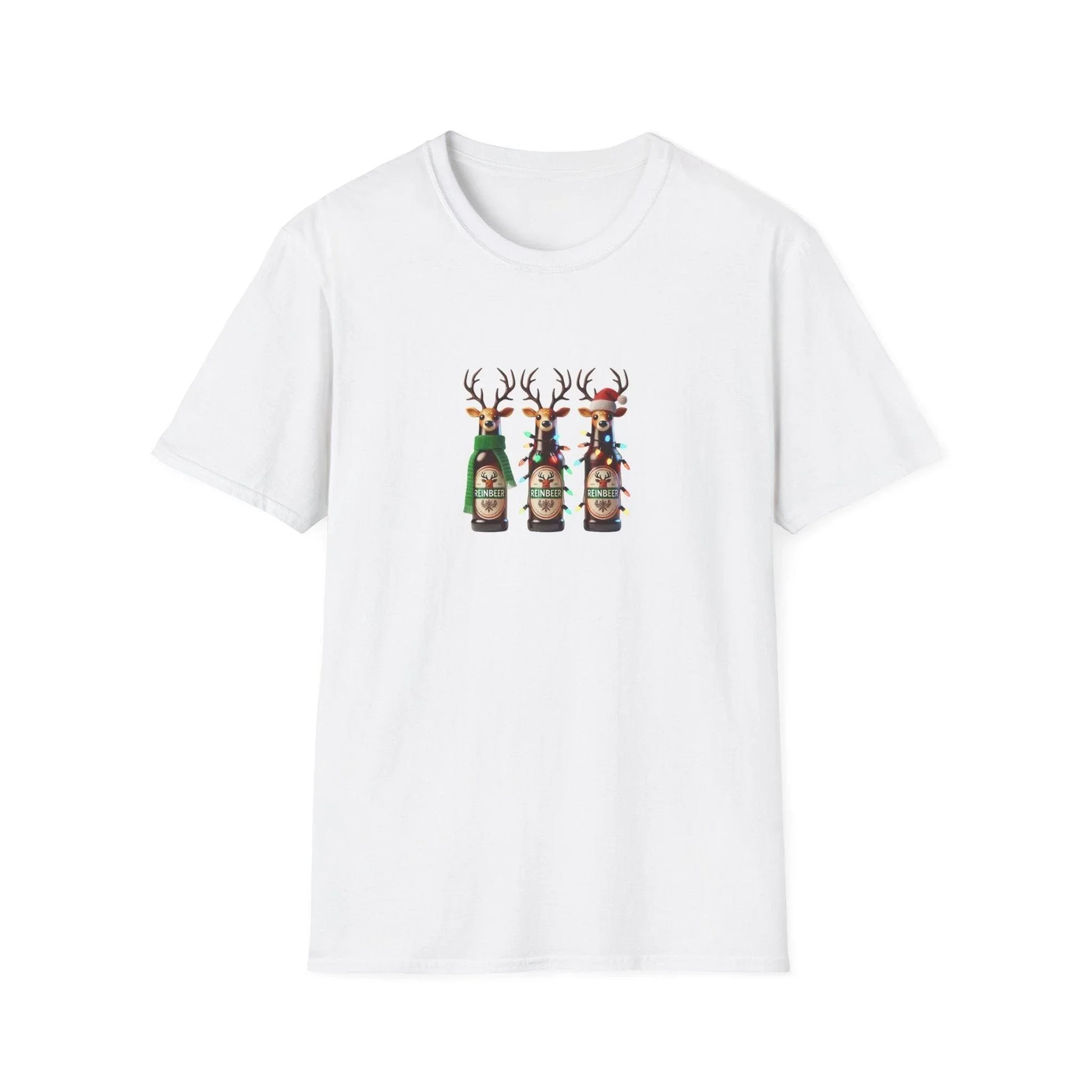 Reinbeer: 'Tis the Season to be Drinking! 🍻🦌🎄 - Unisex Softstyle T-shirt - Whippie's