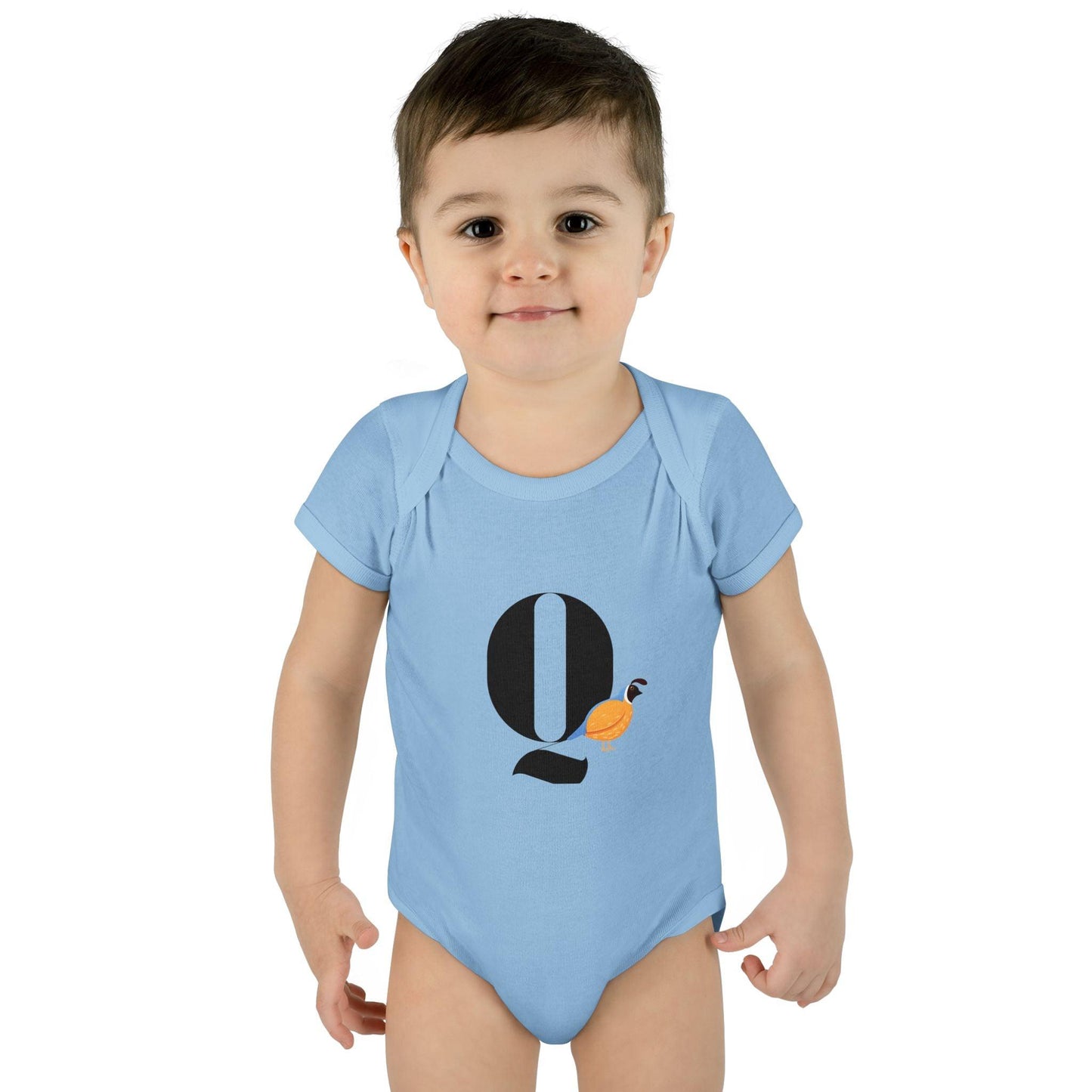 Alphabet Adventures: Letter Q - Quiet Quail Baby Onesie Q is for Quiet Quail! - Whippie's