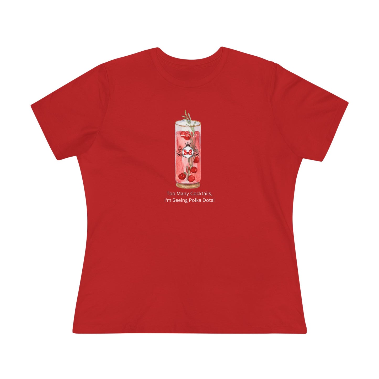 Polka Dot Mouse Cocktail Shirt - Too Many Cocktails!