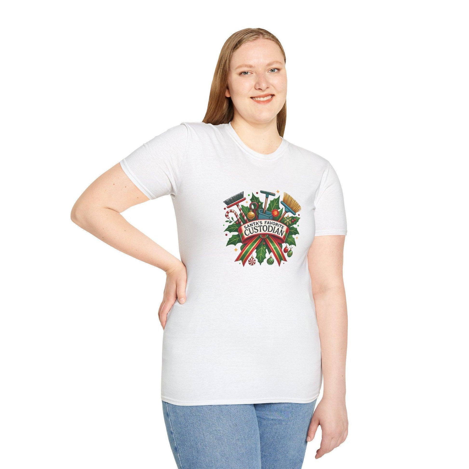 Santa's Favorite Custodian Unisex Tee 🧹🎅 - Whippie's