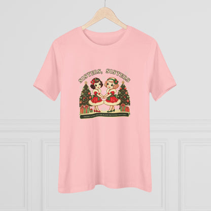 Sisters, Sisters (Blonde & Brunette Sisters) There Were Never Such Devoted Sisters! 👭🏻‍🤝‍👭🏼🎄 - Women's Softstyle Tee - Whippie's
