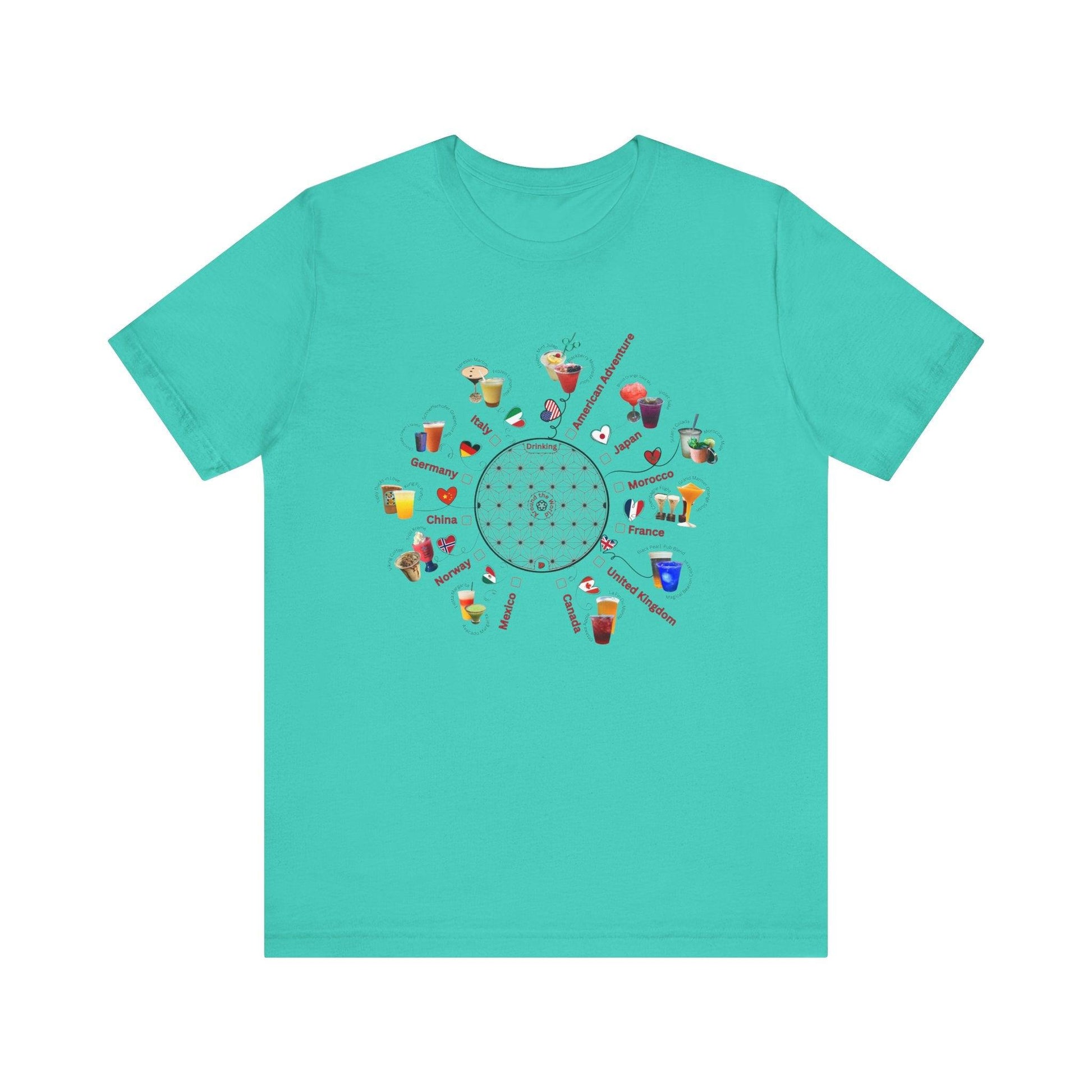 Drinking Around the World Check-Off Unisex Tee - Whippie's