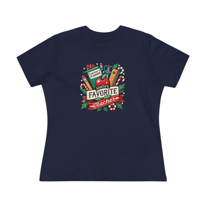 Santa's Favorite Teacher - Spreading Holiday Cheer in the Classroom! 🎅🎄 Women's Softstyle Tee - Whippie's