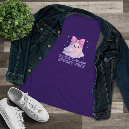Glitter, Glam, & Spooky Vibes Women's Relaxed Tee - Whippie's