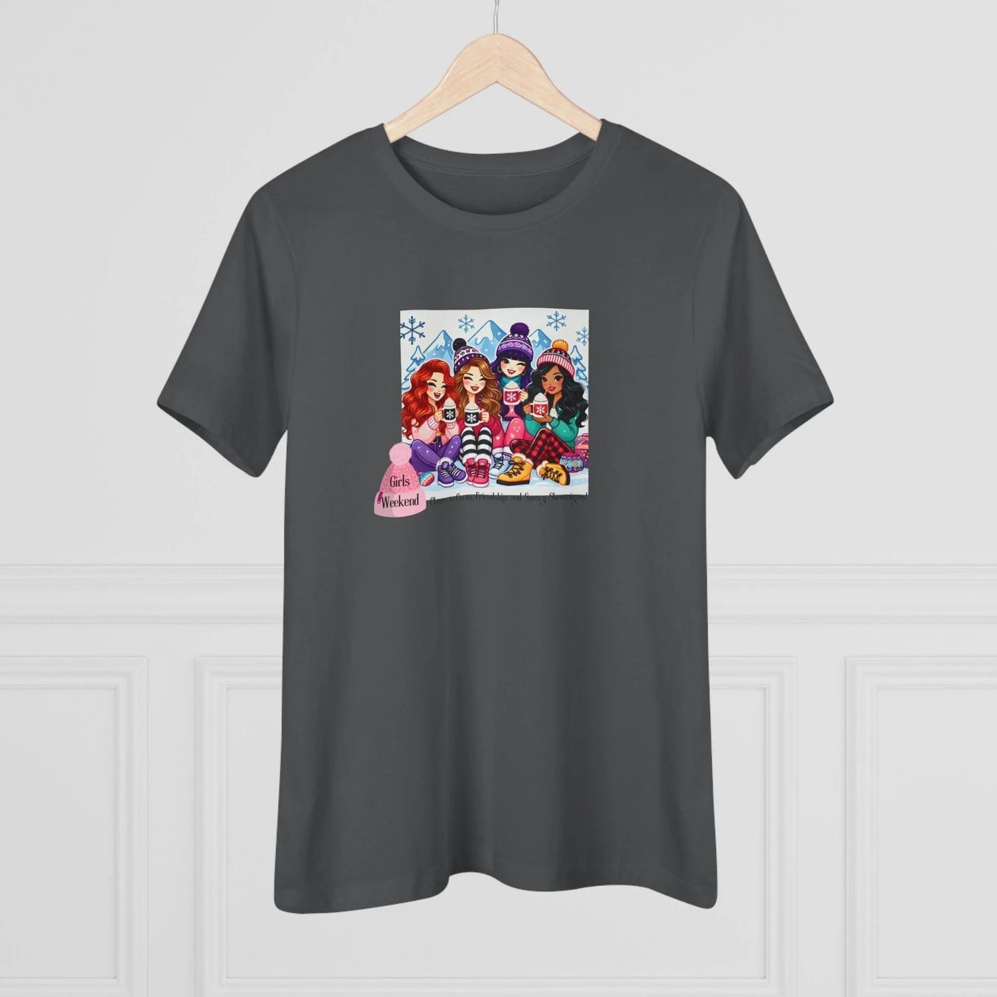 Girls Weekend Cheers to Cocoa, Friendship, and Snowy Shenanigans! - Women's Softstyle Tee - Whippie's