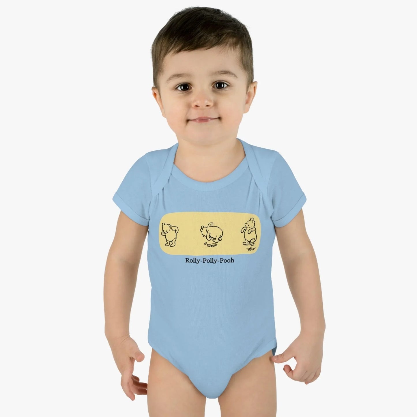 🧸 Rolly-Polly Pooh Onesie 🍯 Unisex Onesie ✨ A classic tale for a cuddly baby! - Whippie's