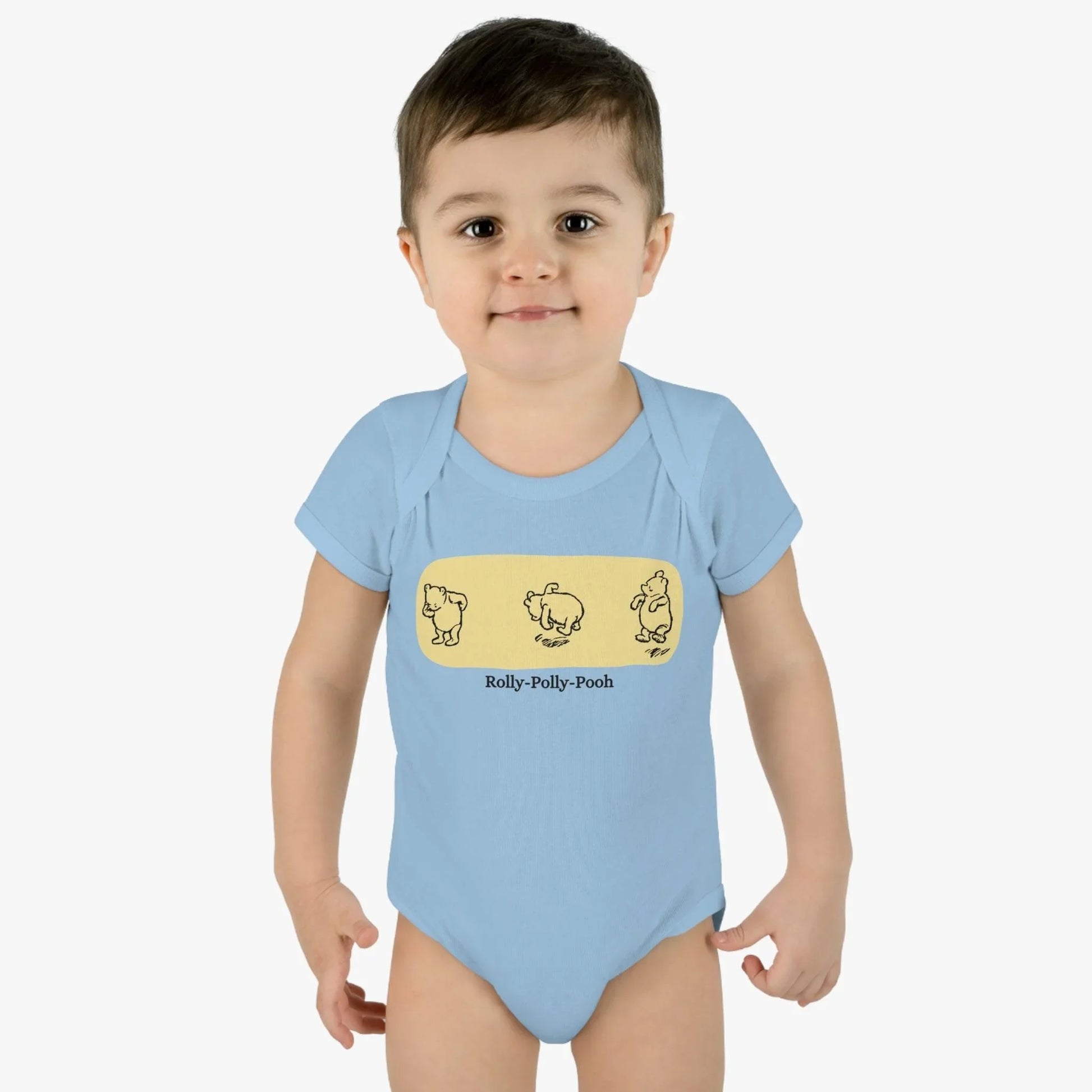 🧸 Rolly-Polly Pooh Onesie 🍯 Unisex Onesie ✨ A classic tale for a cuddly baby! - Whippie's