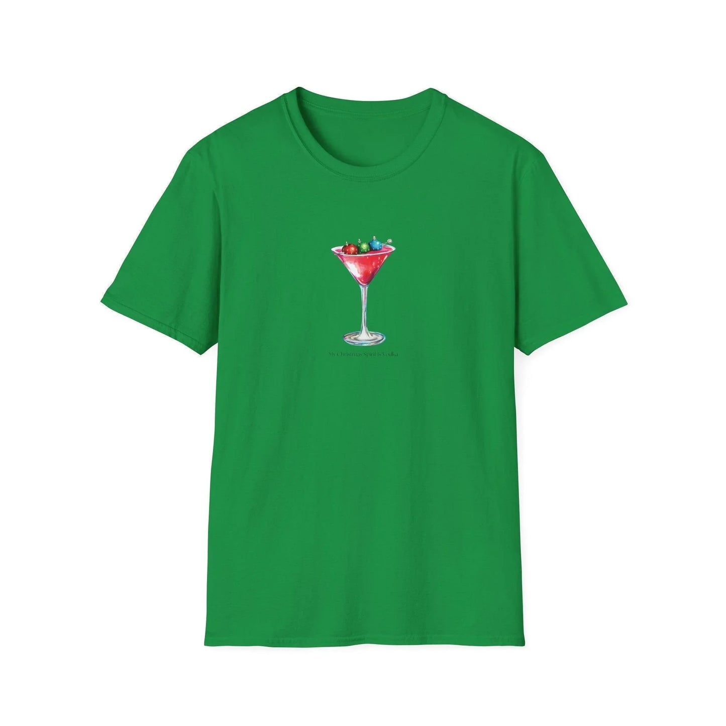My Christmas Spirit is Vodka 🍸🎄 - Unisex Softstyle T-shirt - Whippie's