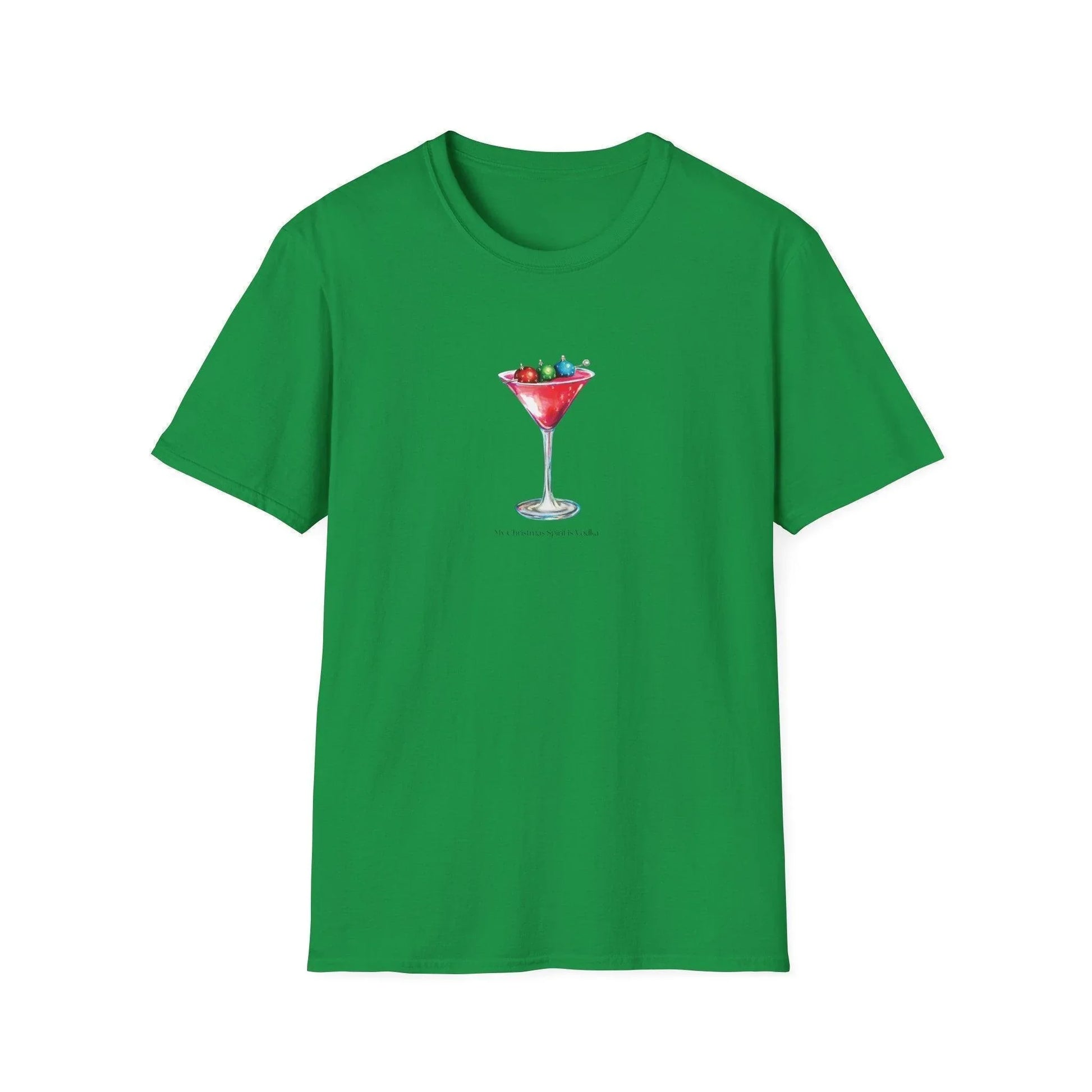 My Christmas Spirit is Vodka 🍸🎄 - Unisex Softstyle T-shirt - Whippie's