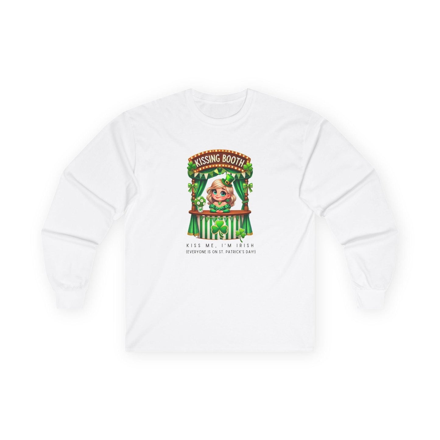 Kiss Me, I'm Irish - Everyone Is on St. Patrick's Day! 💋🍀 Unisex Ultra Cotton Long Sleeve Tee - Whippie's