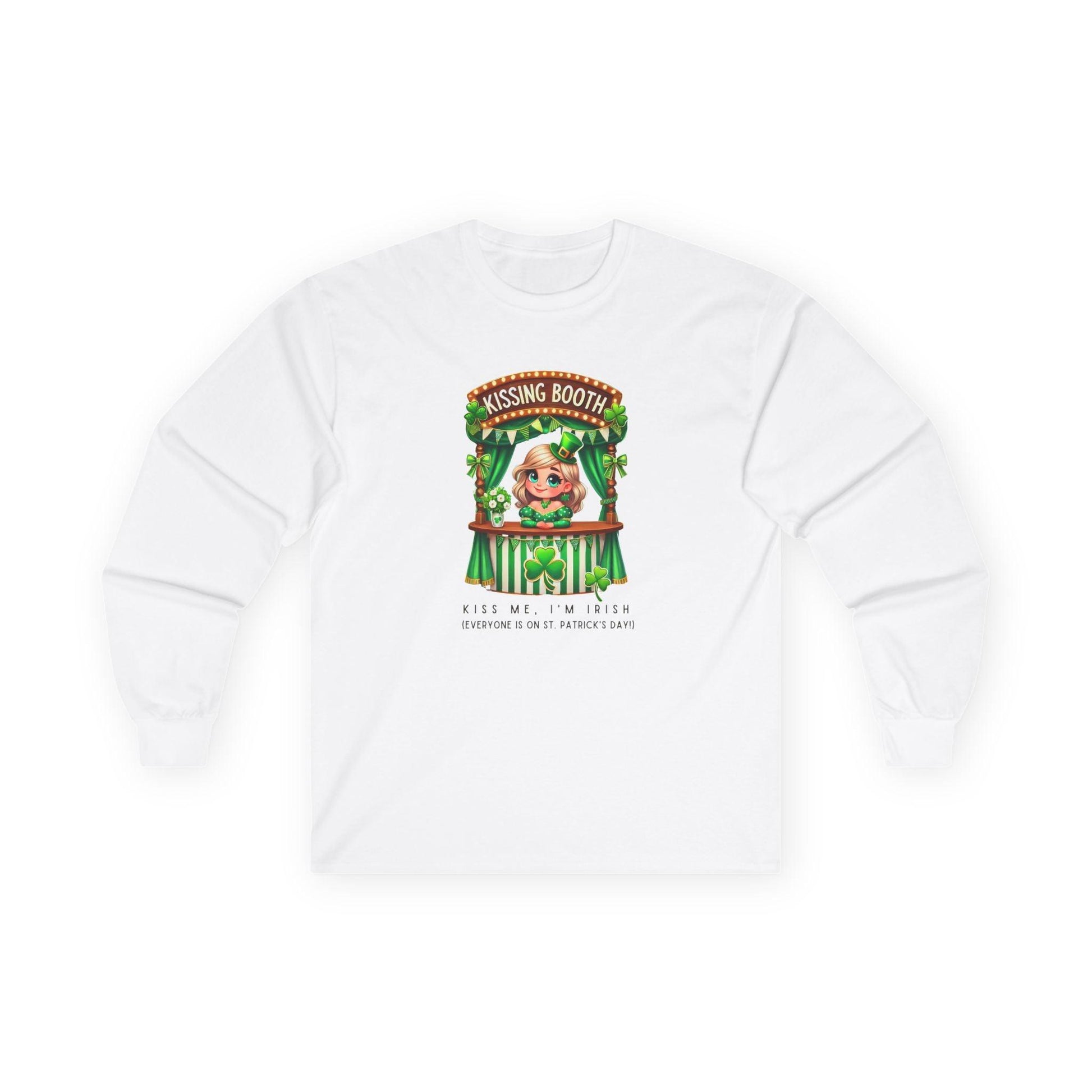 Kiss Me, I'm Irish - Everyone Is on St. Patrick's Day! 💋🍀 Unisex Ultra Cotton Long Sleeve Tee - Whippie's