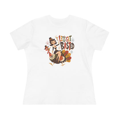 Let's Get Basted Thanksgiving Shirt | Retro Women's Cocktail Tee