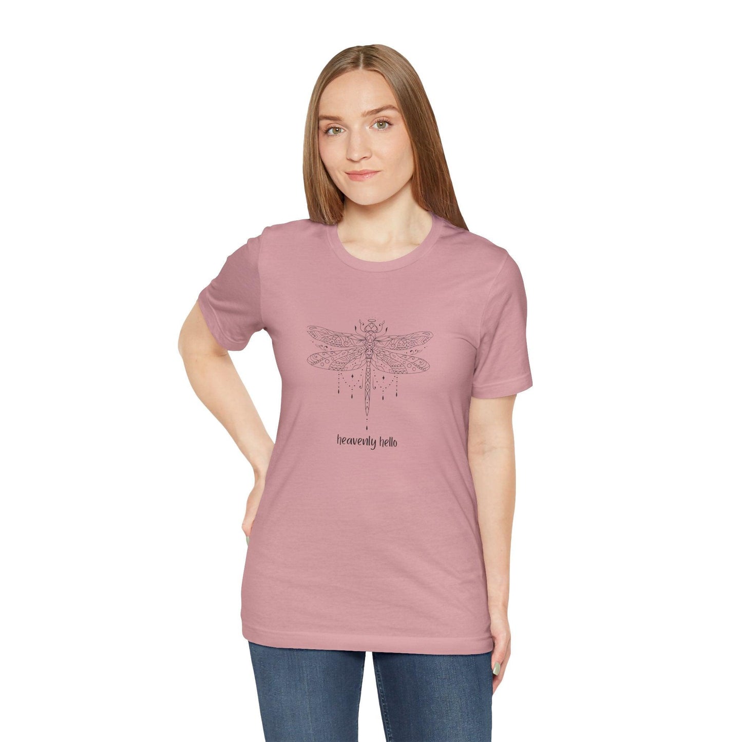 Heavenly Hello Unisex Jersey Tee - 🕊️ Carry a Piece of Heaven Close to Your Heart 🕊️ - Whippie's