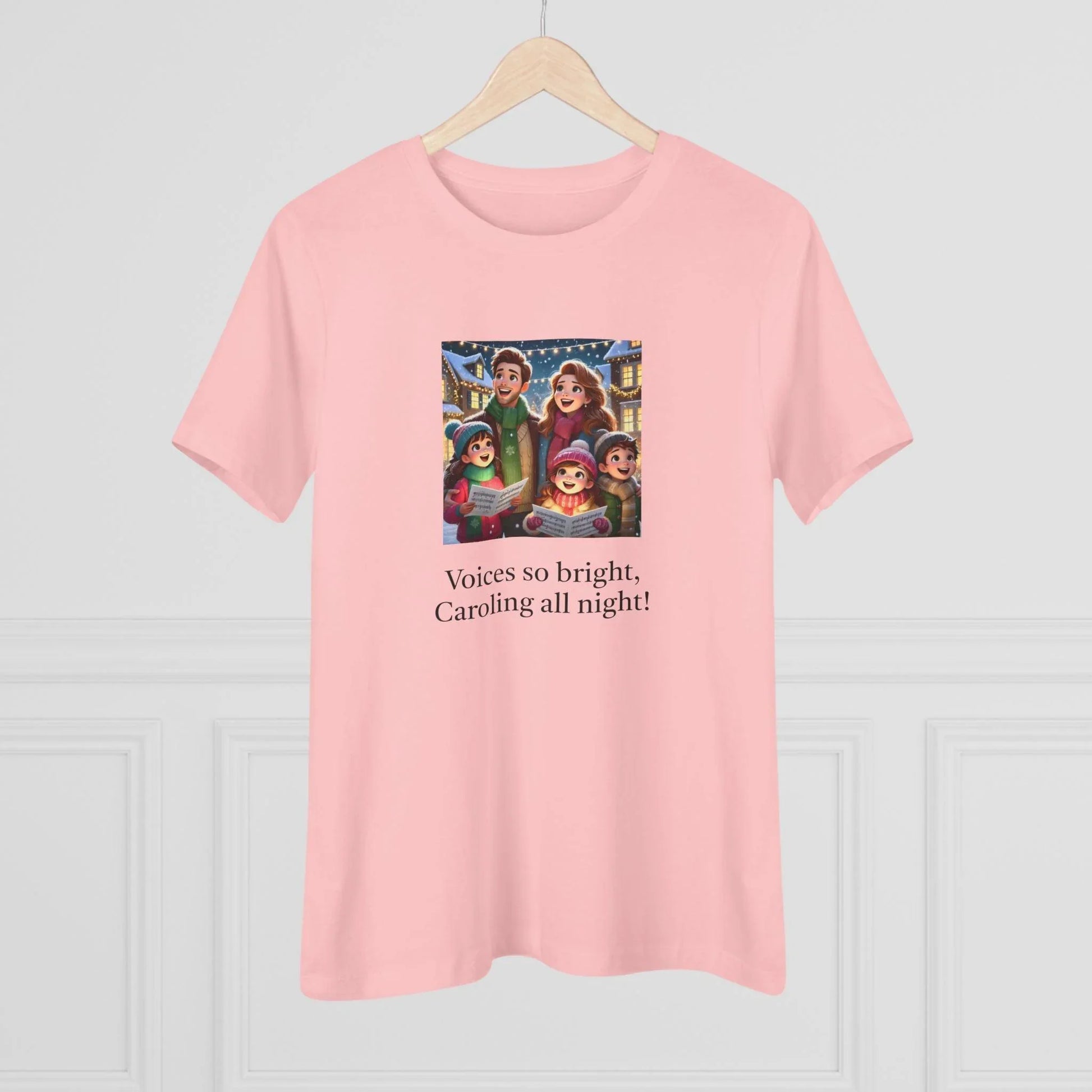 Voices so bright, Caroling all night! - Women's Softstyle Tee - Whippie's
