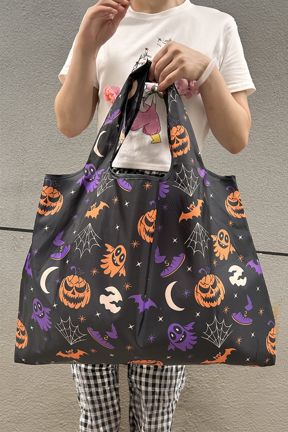 Tillandsia Purple Goth Halloween Foldable Tote Bag