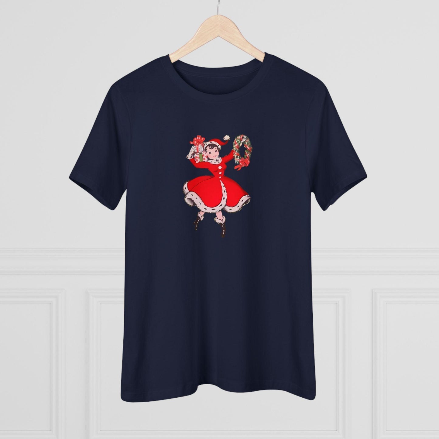 Retro Woman with Wreath - Women's Softstyle Tee - Whippie's