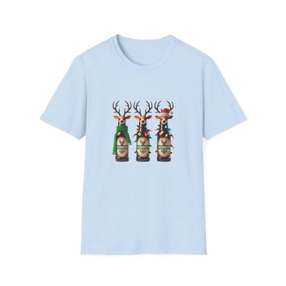 Reinbeer: 'Tis the Season to be Drinking! 🍻🦌🎄 - Unisex Softstyle T-shirt - Whippie's