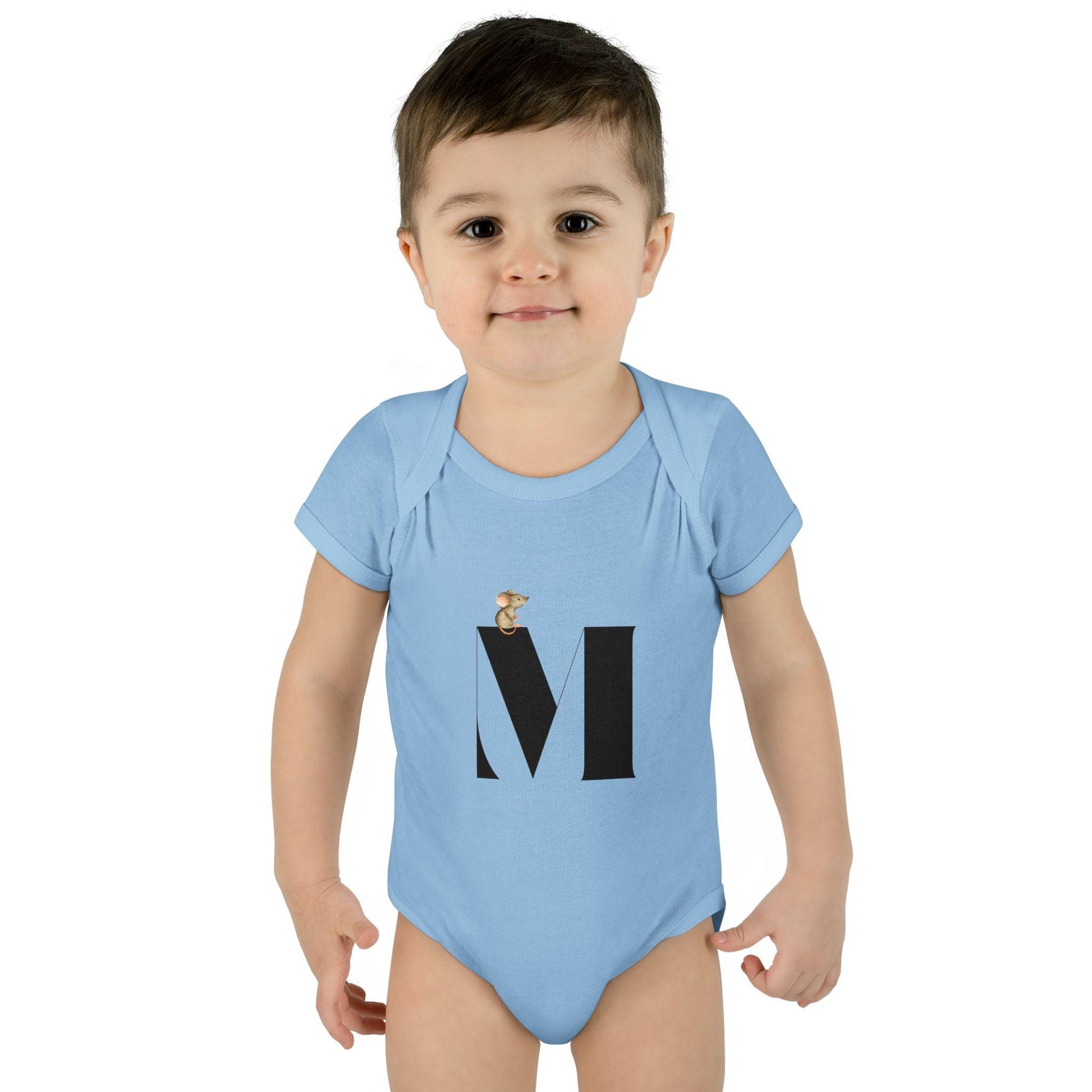Alphabet Adventures: Letter M - Mini Mouse Baby Onesie M is for Mini Mouse! - Whippie's