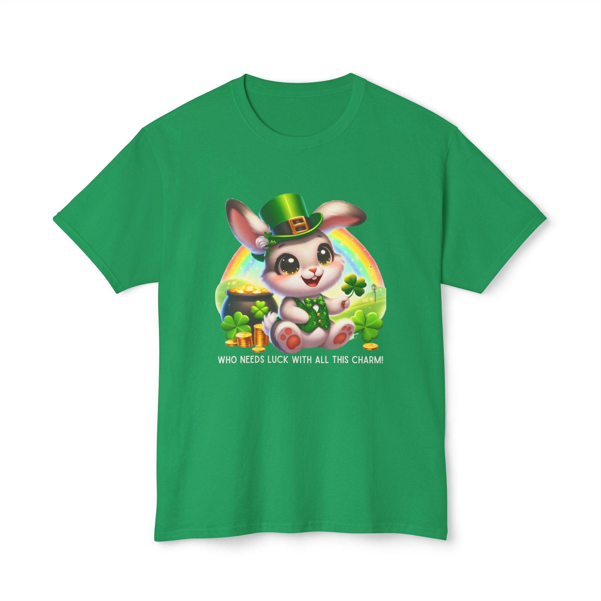 Who Needs Luck with All This Charm? Unisex HD Cotton T-Shirt - Spread Luck and Laughter! 🍀🍀 - Whippie's