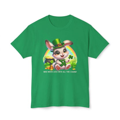 Who Needs Luck with All This Charm? Unisex HD Cotton T-Shirt - Spread Luck and Laughter! 🍀🍀 - Whippie's