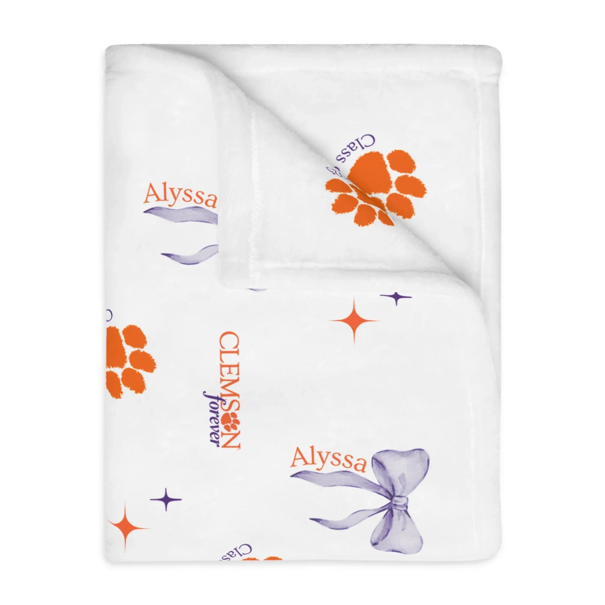 Graduation 2025 Paw Print Velvet Blanket - Personalizable - Whippie's