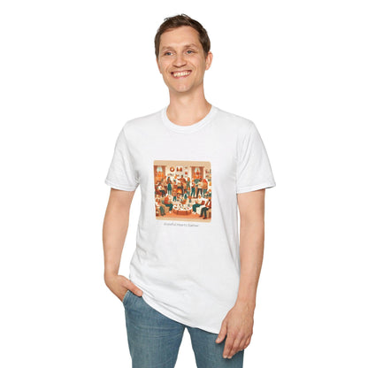 Grateful Hearts Gather - Celebrating Family and Friends 🧡💛🤎 Unisex T-Shirt - Whippie's