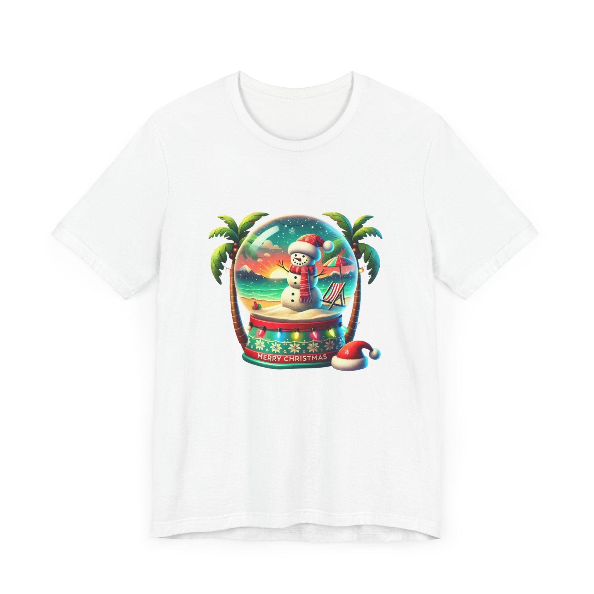 Tropical Christmas Paradise: Merry Christmas Unisex Jersey Short Sleeve Tee - Whippie's