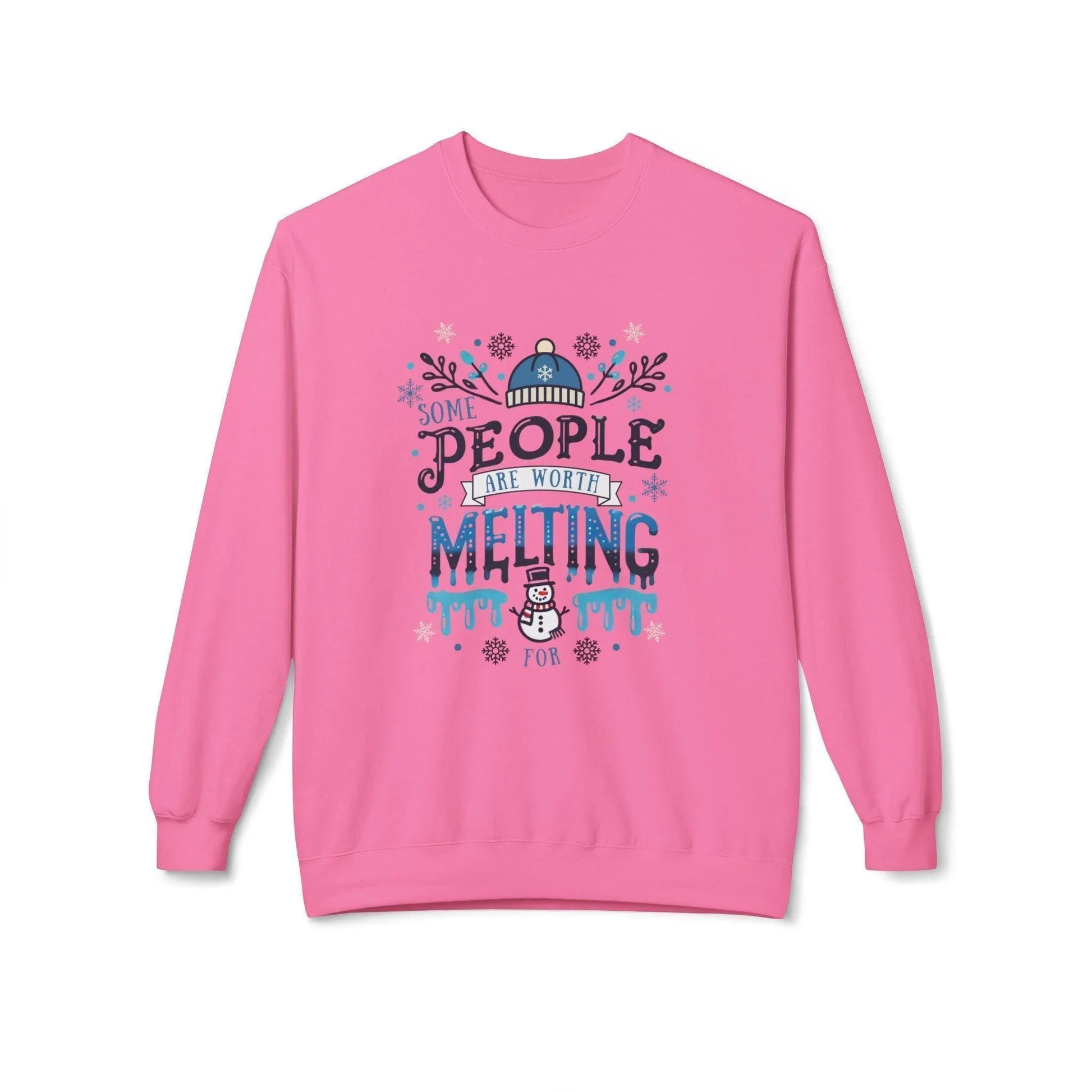 ☃️ Some People are Worth Melting For ❤️ Unisex Fleece Sweatshirt ✨ - Whippie's
