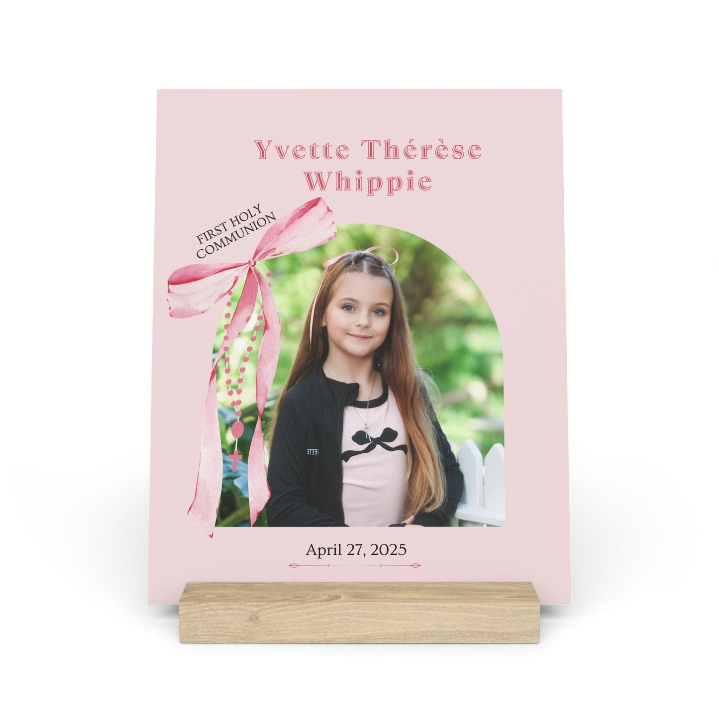 Personalized First Holy Communion Gallery Board with Stand - Whippie's