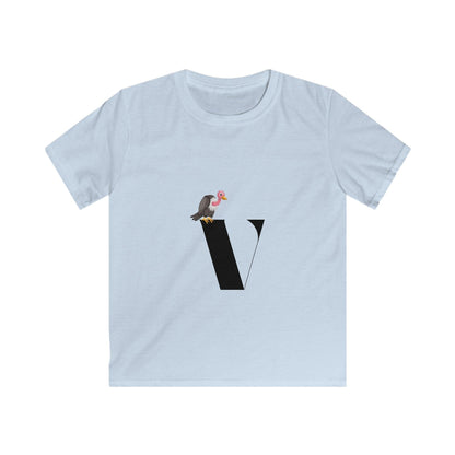 Alphabet Adventures: Letter V - Vulture Youth T-Shirt - Whippie's