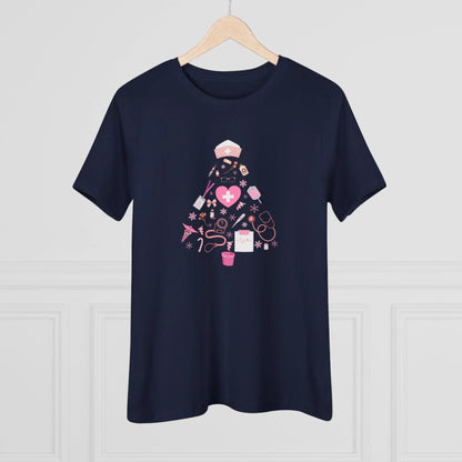 💖 Nurse's Pink Christmas Tree 💖 - Women's Softstyle T-shirt - Whippie's