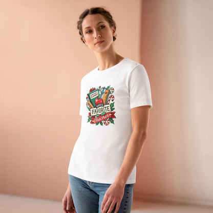 Santa's Favorite Teacher - Spreading Holiday Cheer in the Classroom! 🎅🎄 Women's Softstyle Tee - Whippie's
